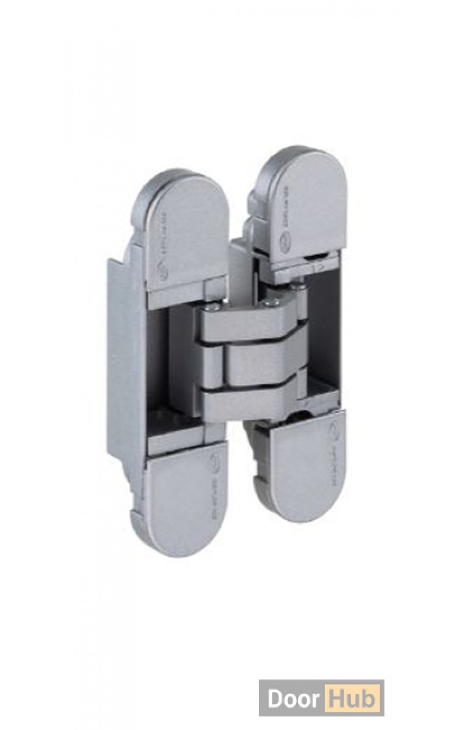 Silver Concealed 3D Hinge for Flush & Frameless Doors in UAE
